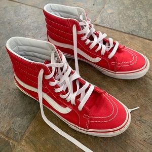 Red high top Vans
